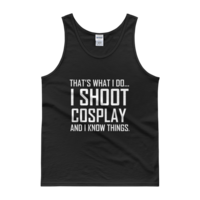I Shoot Cosplay...And Know Things (Men Cut Tank Top) - Thumbnail 1