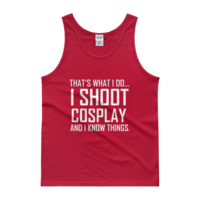 I Shoot Cosplay...And Know Things (Men Cut Tank Top) - Thumbnail 7