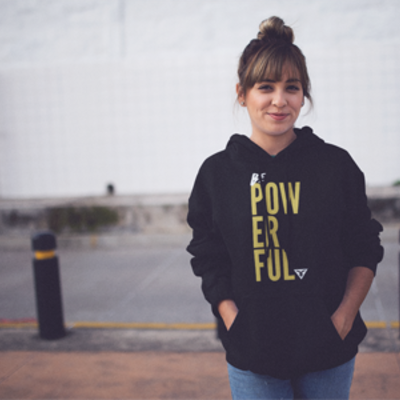 Be powerful ladies hoodie - Thumbnail 4