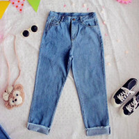 Kawaii Heart/Strawberry Loose Jeans - Thumbnail 3