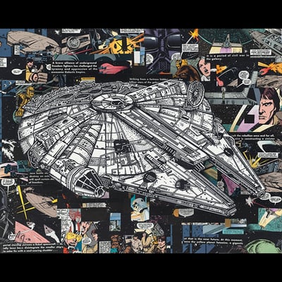 "the fast and furious falcon" print on wood - Thumbnail 5