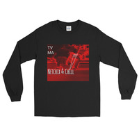 Netchix And Chill Long Sleeve T-Shirt - Thumbnail 3