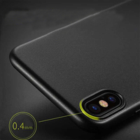 Perfect Black Thin iPhone X XS Protective Case Cover IPS102 - Thumbnail 4