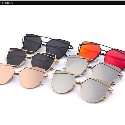 Cat eye sunglasses metal frame