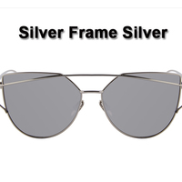 Cat Eye Sunglasses Metal Frame - Thumbnail 2