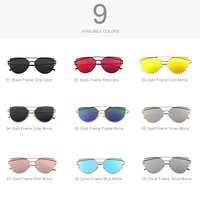 Cat Eye Sunglasses Metal Frame - Thumbnail 4