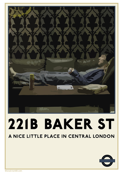 Sherlock TfL Poster: "Baker Street #2"