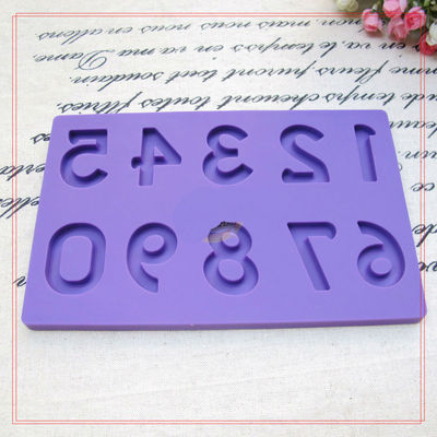 Number fondant and gum 0-9 set alphabet letter number paste mold