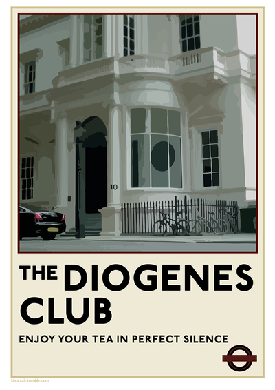 Sherlock TfL Poster: "Diogenes Club"