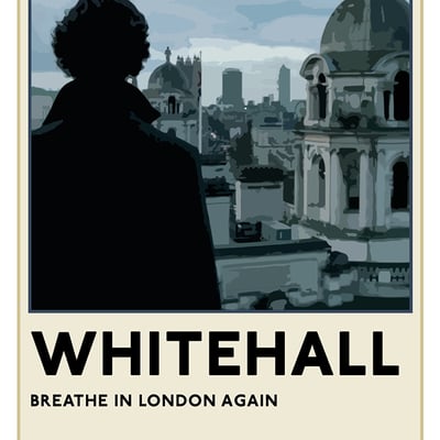 Sherlock tfl poster: "whitehall" - Thumbnail 3