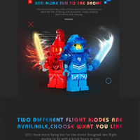 2.4G Toy Robot 60000rpm Motor RC Quadcopter RTF - Red/Blue - Thumbnail 3