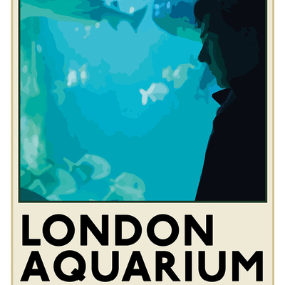 Sherlock tfl poster: "london aquarium"