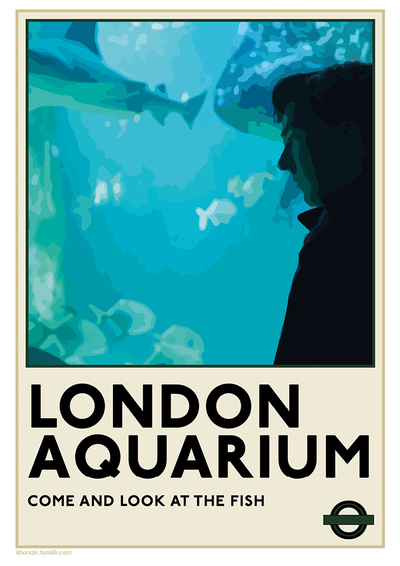 Sherlock TfL Poster: "London Aquarium"