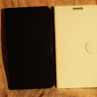 Glossy Ctoth Folio Stand Cover for Samsung Note II - Thumbnail 1