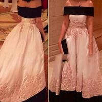  Evening Gowns for Pregnant Women Robe Soiree Longue Femme 2017 Bateau Off Shoulders Cheap Long Prom Dresses - Thumbnail 1