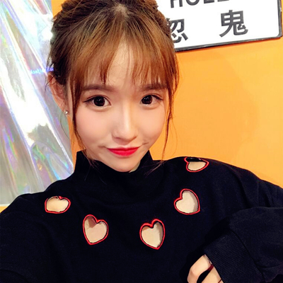 Free shipping sweet hollow out heart sweatshirt - Thumbnail 4