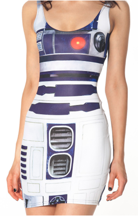 Robot Prints Tight Dress