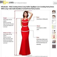 Pink Evening Dress Long Halter Applique Lace Evening Party Dress With Long Train Satin Backless Formal Prom Party Gowns - Thumbnail 1