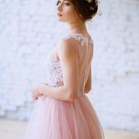 Long prom dress, pink prom dress, tulle prom dress, lace top prom dress, formal prom dress, charming prom dress, PD15422 - Thumbnail 1