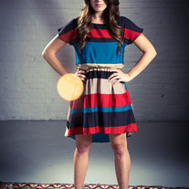 Fall into Fall Striped Hi-Low Dress