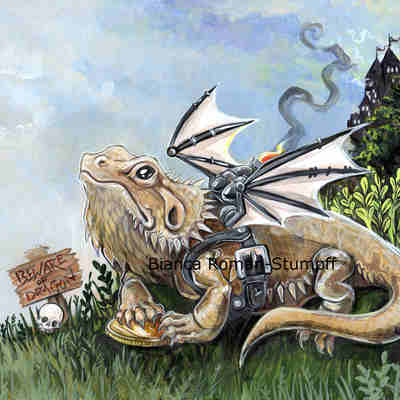 Dragon bearded dragon print