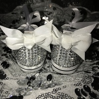 Newborn Blinged Out Rhinestone Shoes - Thumbnail 1