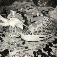Newborn Blinged Out Rhinestone Shoes - Thumbnail 3