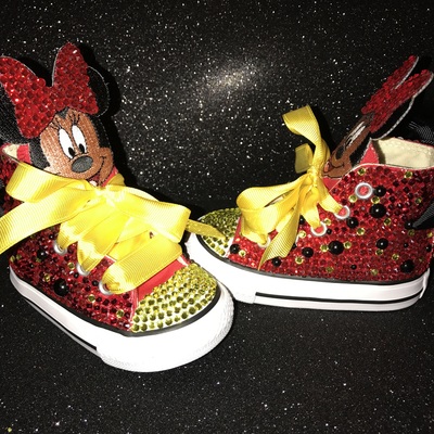Youth/toddler bling minnie mouse character shoes