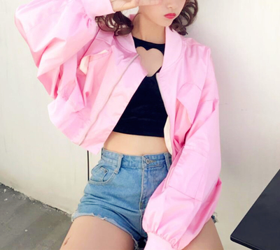 Free Shipping Oversize Cropped Pilot Jacket