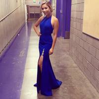 Charming Prom Dress, Mermaid Prom Dresses, Sexy Evening Party Dress, Royal Blue Sleeveless Mermaid Evening Formal Dress - Thumbnail 1