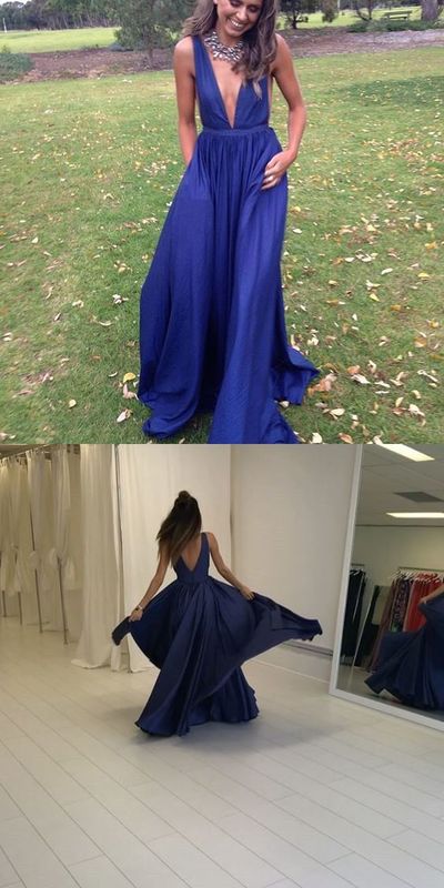 Charming Prom Dress, Sexy Evening Dress, Royal Blue Evening Party Dress, Sleeveless Prom Dresses