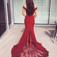 Charming Prom Dress,Mermaid Lace Bridesmaid Dress,Long Bridesmaid Dresses - Thumbnail 1