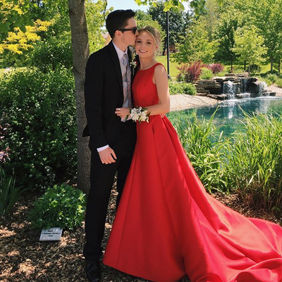 Charming evening dress,dark blue evening dresses,a line evening party dress,long prom dress