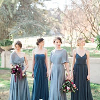 Chiffon Bridesmaid Dresses, Mismatched Bridesmaid Dresses, Wedding Party Dresses, Cheap Bridesmaid Dress, Long Bridesmaid Dress, - Thumbnail 1