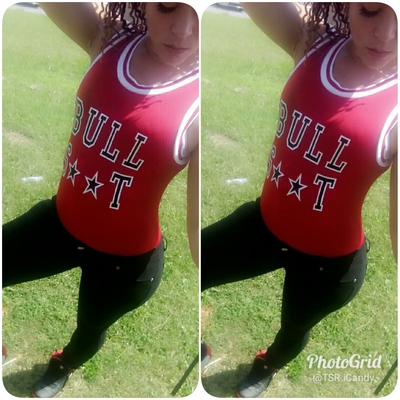 Red sexy knit sport printed onepiece