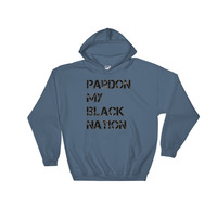 Pardon My Black Hooded Sweatshirt - Thumbnail 4