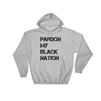 Pardon My Black Hooded Sweatshirt - Thumbnail 6