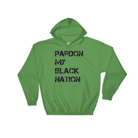 Pardon My Black Hooded Sweatshirt - Thumbnail 8