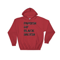 Pardon My Black Hooded Sweatshirt - Thumbnail 12