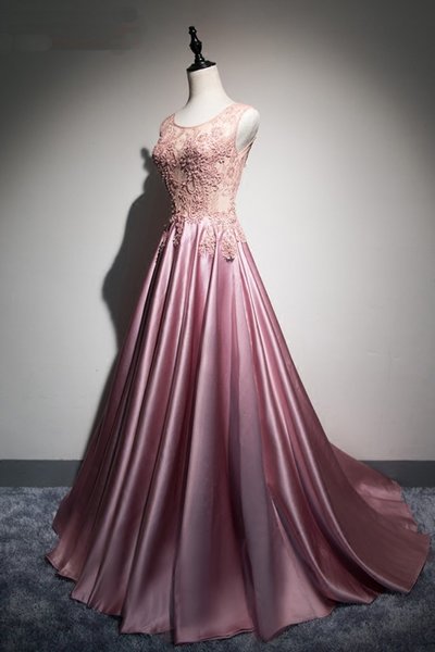 Appliques Satin Prom dresses,sexy prom dress,Evening Dress,Charming prom dress, long prom dress,prom dresses, elegant prom dress, prom dress Z171