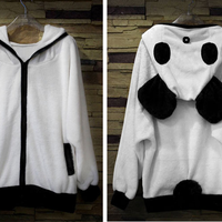 Cute kawaii panda hoodie coat  - Thumbnail 3