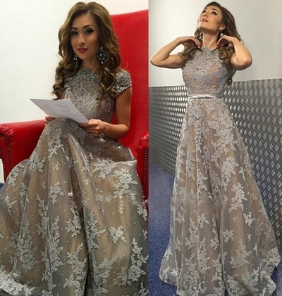 Tulle Prom Dress,Lace Prom Dresses,Sheer Prom Dress,Formal Dress