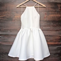 Hot Selling White Short Backless Homecoming Dresses Prom Dresses Party Dresses for Women - Thumbnail 1
