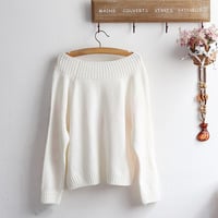 New fashion tie with a bowknot sweater - Thumbnail 1