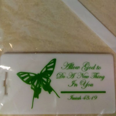 Butterfly luggage tag