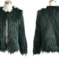Jessica Faux Fur Coat - Thumbnail 3