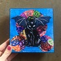 "BatCat" Print on Wood-1