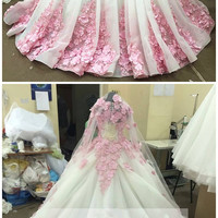 Quinceanera Dresses Ball Gowns 2018 Vestidos de Debutant In Stock Beading Sleeveless Sweetheart Tiered Floor Length Formal Dress - Thumbnail 1
