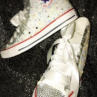 Adult Pearl Converse Shoes, Wedding Shoes, Birthday Shoes - Thumbnail 3