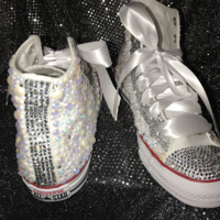 Adult Pearl Converse Shoes, Wedding Shoes, Birthday Shoes - Thumbnail 4